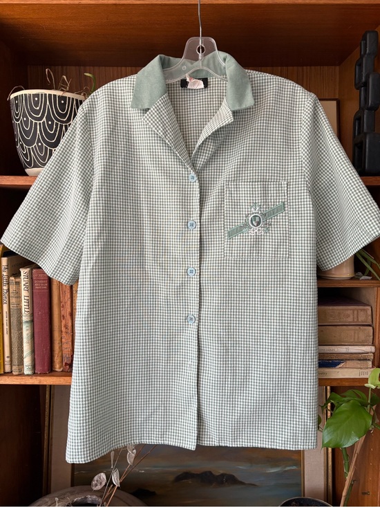 Vintage Tops - 90s Vintage Tennis Prep CottageCore Button Down M